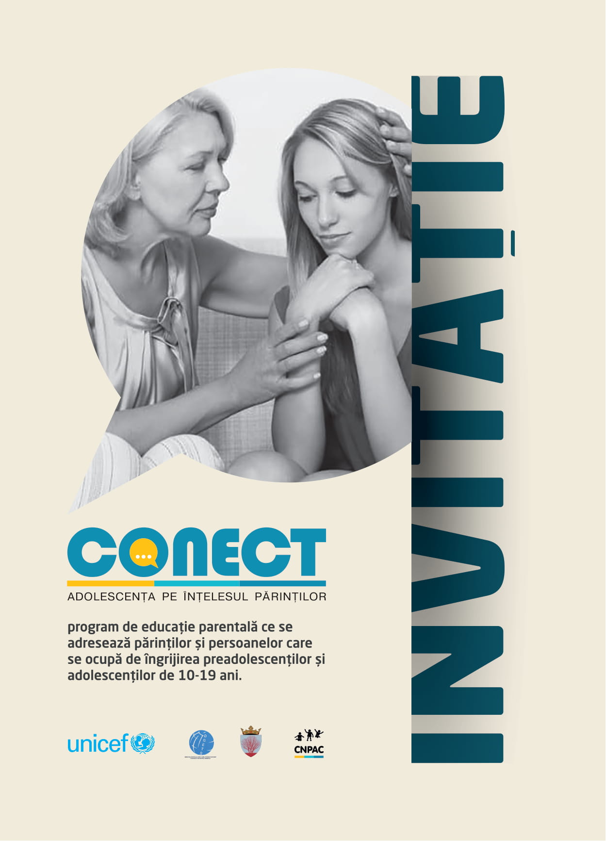 Invitatie pentru părinți la Programul CONECT